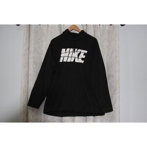 Men's Nike Therma HD Black‎ White Zig-Zag Size XL Dri-Fit Hoodie 932009-010